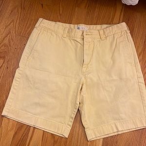 Men’s yellow j crew shorts